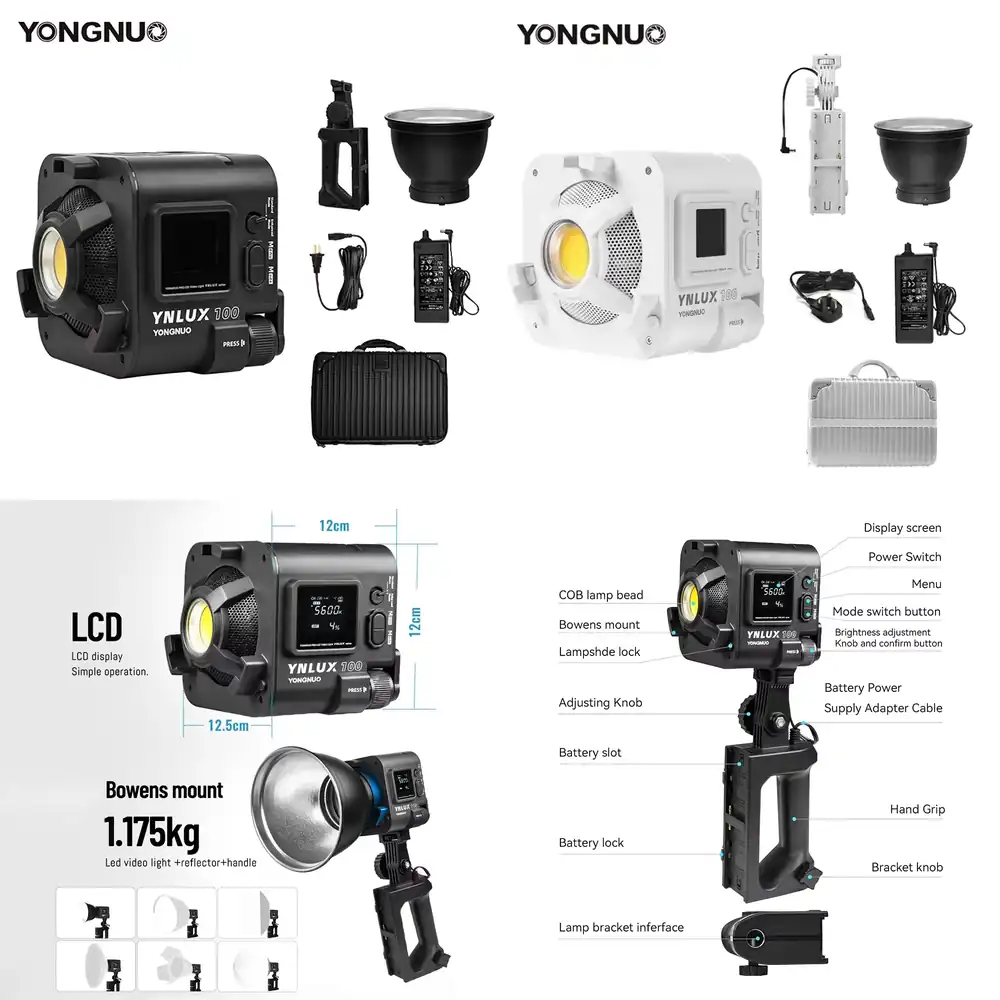 Lighting In Photography - YONGNUO YNLUX100 100W 3200K-5600K Compact Handheld