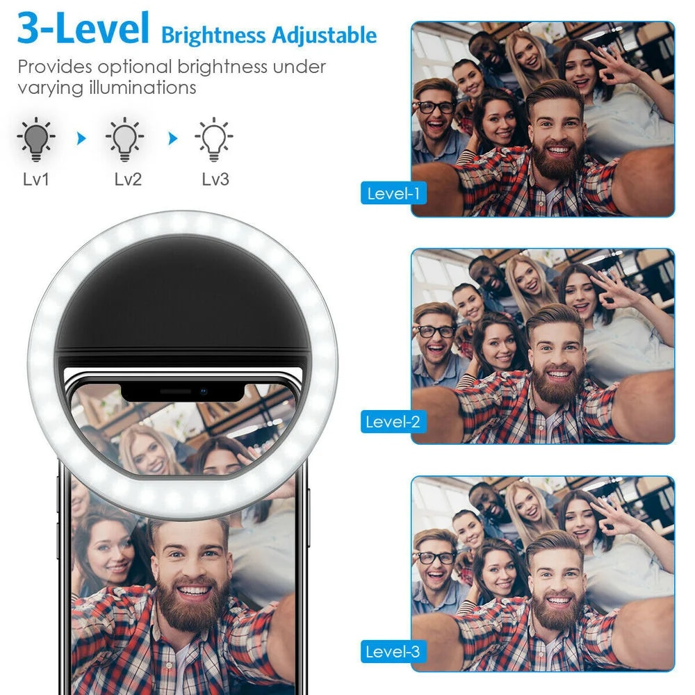 USB Charging LED Selfie Ring L - Photography Lighting Overhead recension och pris