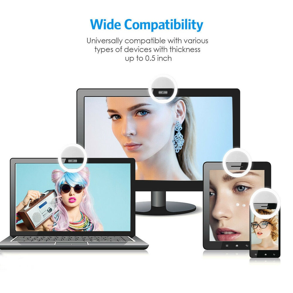 USB Charging LED Selfie Ring L - Photography Lighting Overhead recension och pris