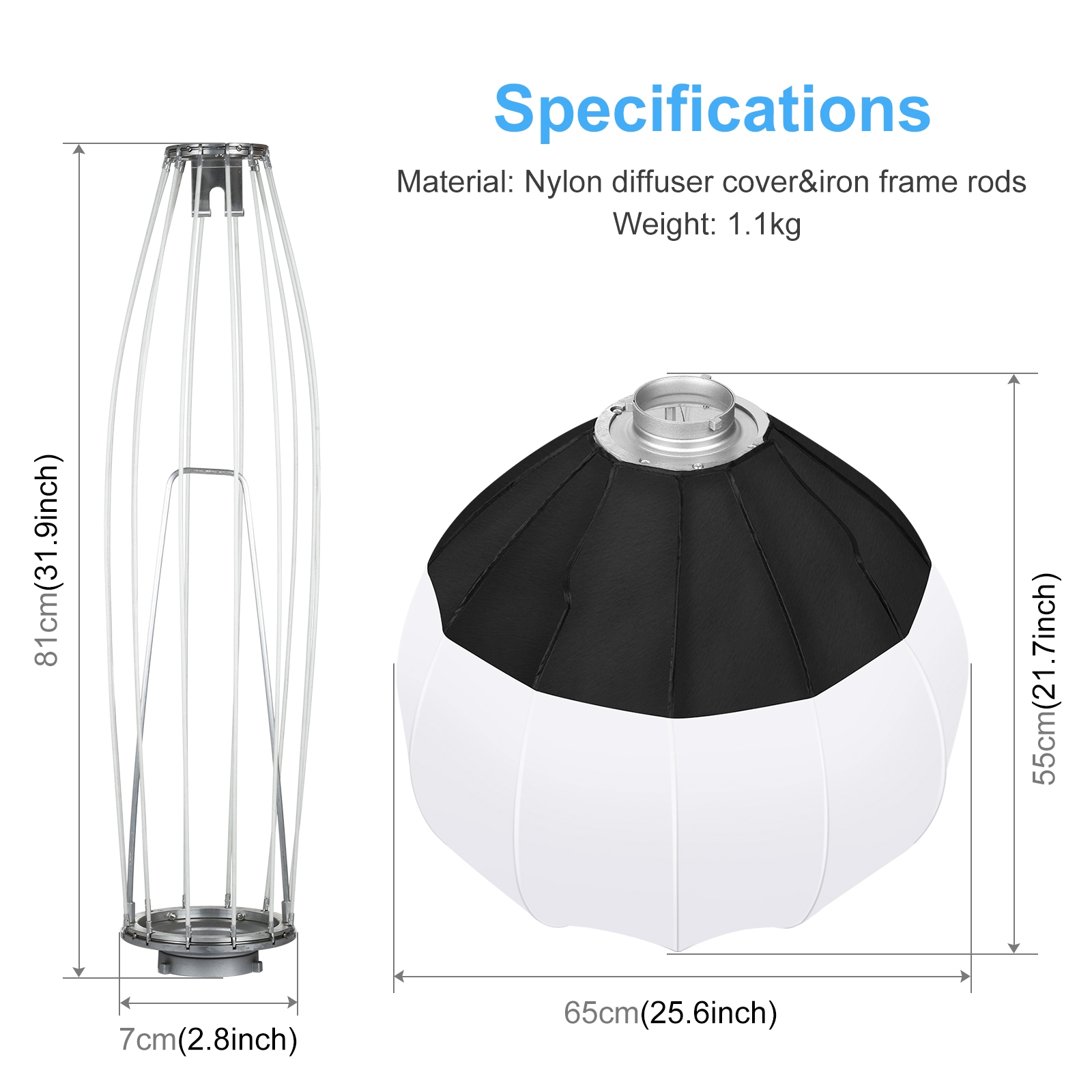 PULUZ 65cm Foldable Lantern So - Photography Lighting Mount recension och pris