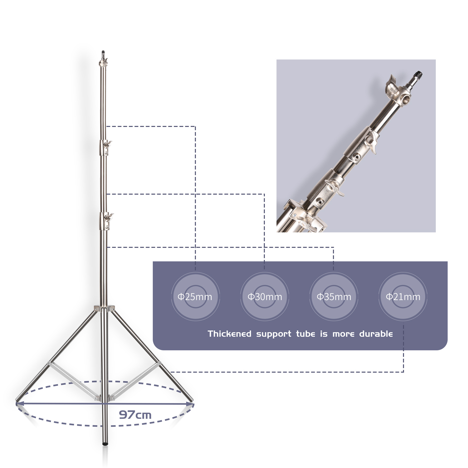 SH 2.8M Stainless Steel Light  - Photography Lighting Mount recension och pris