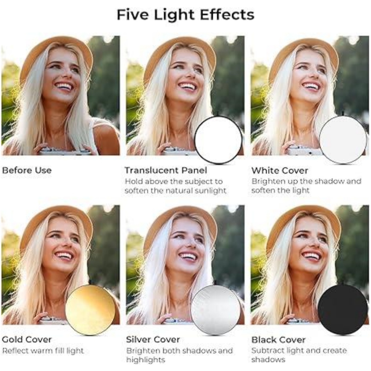 HUANYINGBJB Portable 5 in 1 Ph - Photography Lighting Color recension och pris