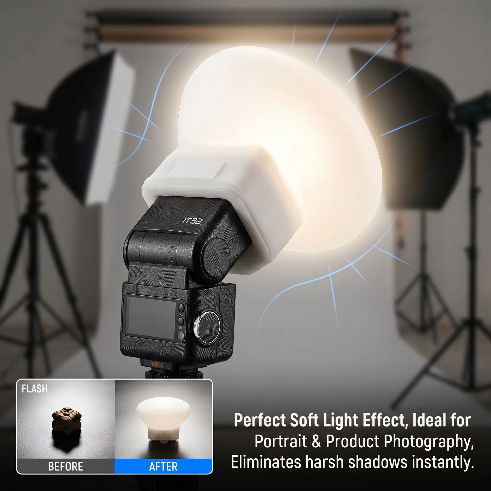 Silicone Flash Diffuser Cover  - Photography Lighting No Shadows recension och pris