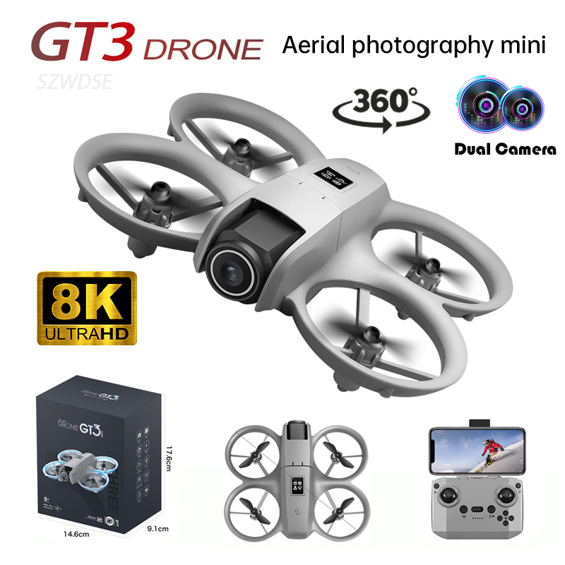NEW GT3 Mini Foldable Drone Wi - Photography Lighting Position recension och pris