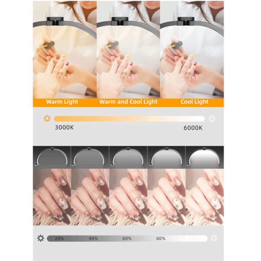 Dimmable Half Moon Nail Lamp 1 - Photography Lighting No Shadows recension och pris