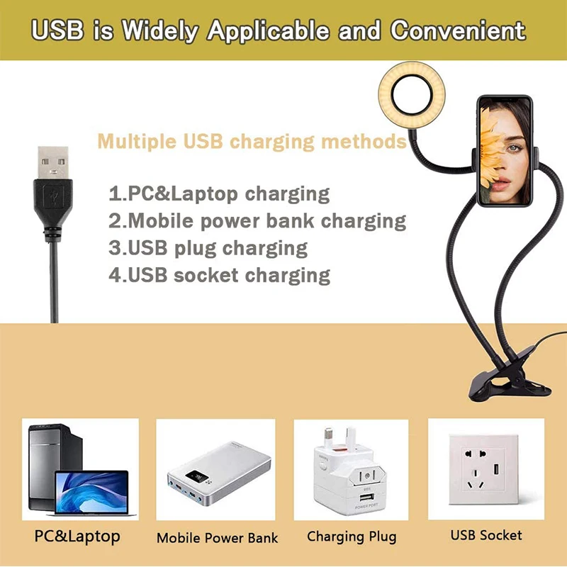 Universal Selfie Ring Light wi - Photography Lighting Overhead recension och pris