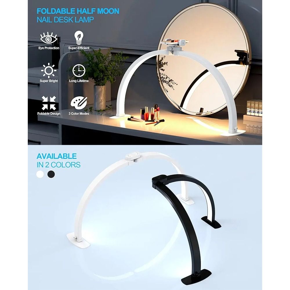 Dimmable Half Moon Nail Lamp 1 - Photography Lighting No Shadows recension och pris