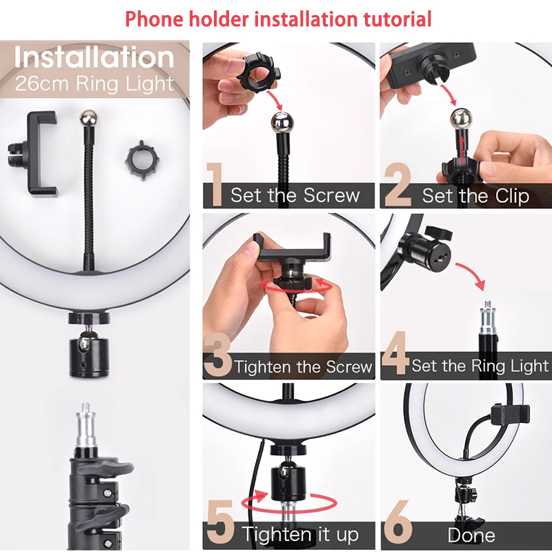 Video Light 16/26/33cm Selfie  - Photography Lighting Overhead recension och pris