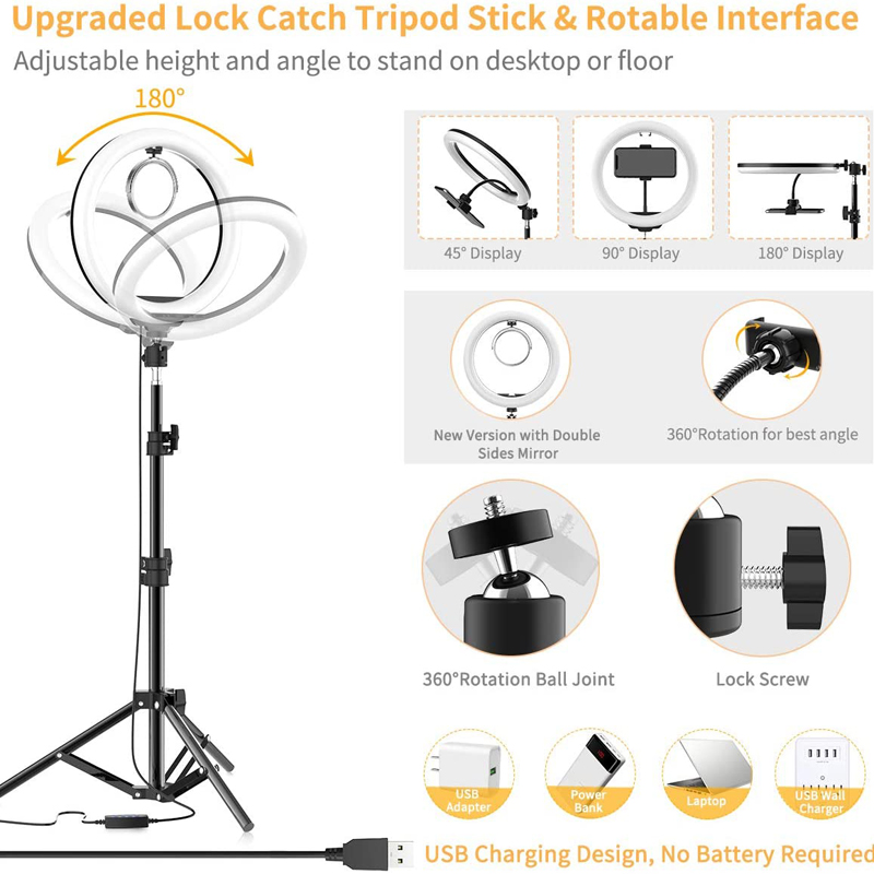 Video Light 16/26/33cm Selfie  - Photography Lighting Overhead recension och pris