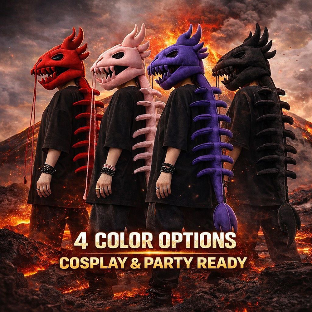 Dragon Skull Spine Plush Hood  - Photography Lighting Design recension och pris