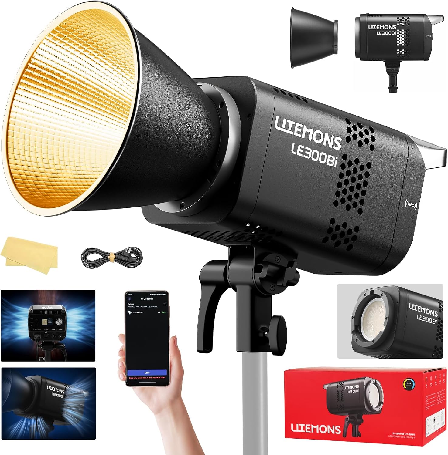 RGB LED Video Lighting Kit, 3- - Photography Lighting App recension och pris