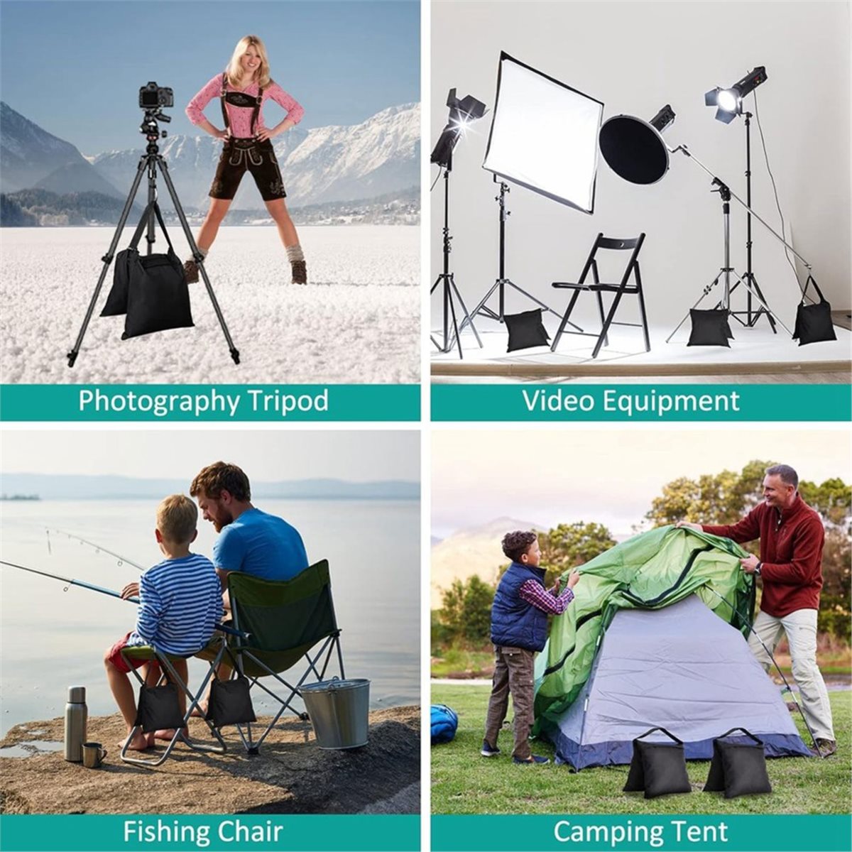 8 Packs Sandbags Weight Bags f - Photography Lighting Weight Bags recension och pris