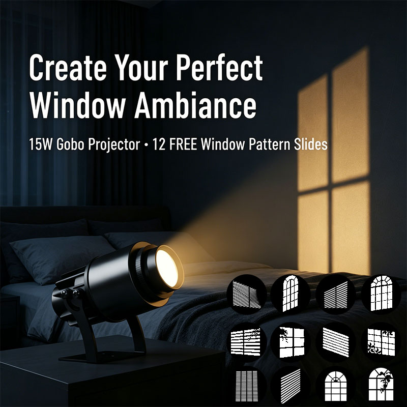 Window Gobo Projector Light 12 - Photography Lighting No Shadows recension och pris