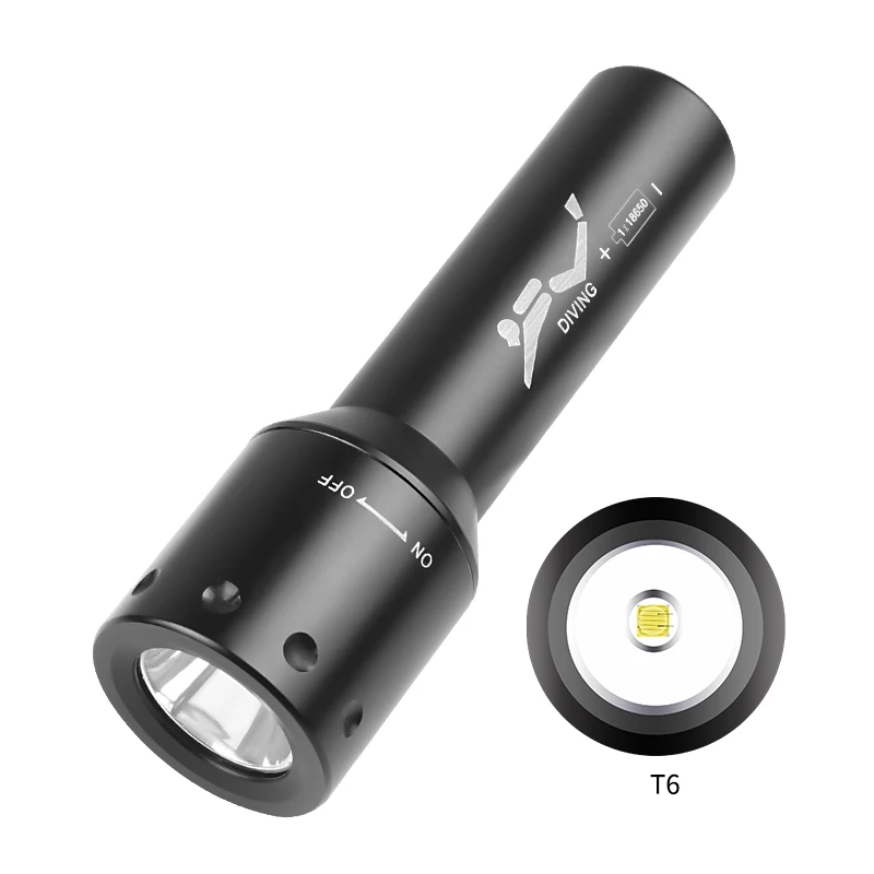 New T6 LED Diving Torch Long-R - Lighting In Photography recension och pris